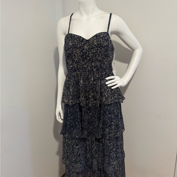 Siena Studio Navy and Cream Floral Maxi Dress - Picture 1 of 5